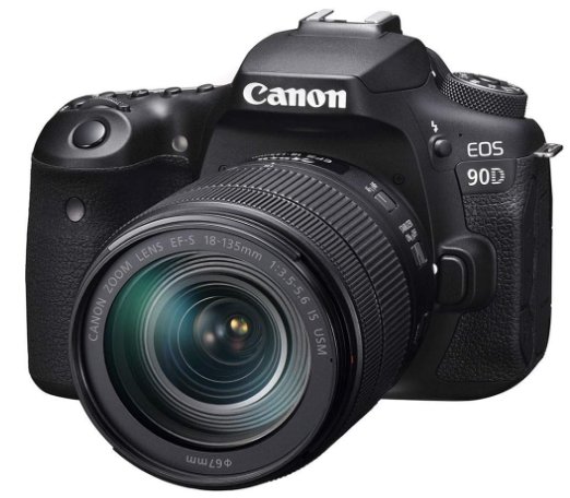 Canon DSLR Camera EOS 90D with 18-135 is USM Lens Built-in Wi-Fi, Bluetooth, DIGIC 8 Image Processor, 4K Video, Dual Pixel CMOS AF, and 3.0 Inch Vari-Angle Touch LCD Screen, Black
